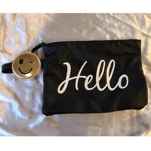 “hello” makeup bag/pouch